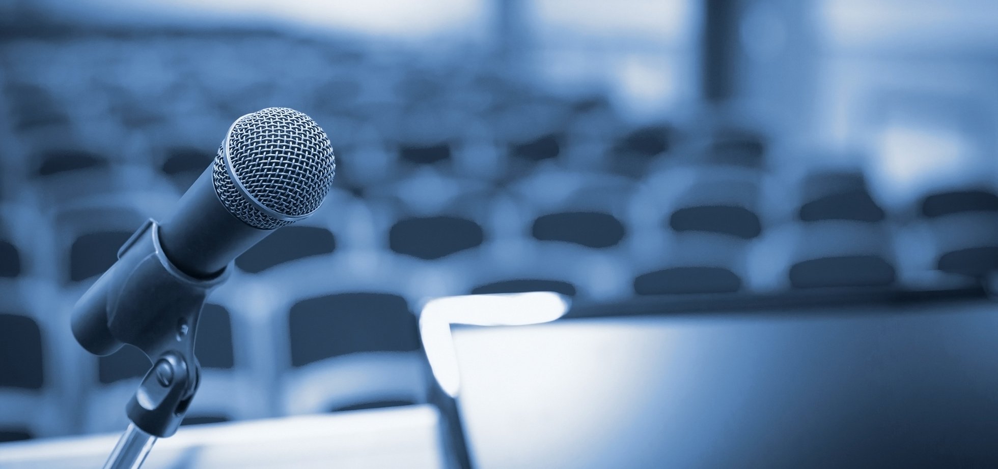 Rostrum in conference hall